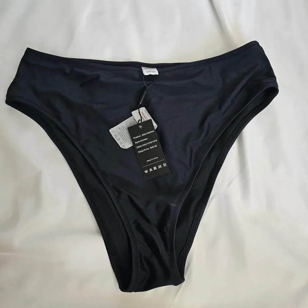 NWT‎ M Black Relleciga Italian Design Swim Bottoms